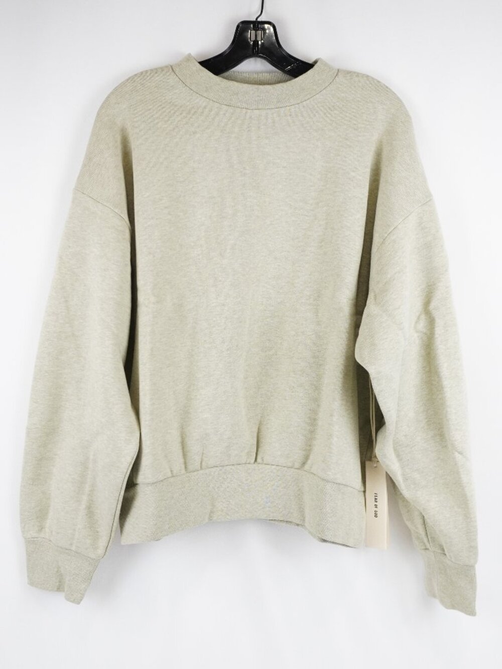 Fear Of God Essentials Classic Fleece Sweatshirt In Heather Stone - Men's Small